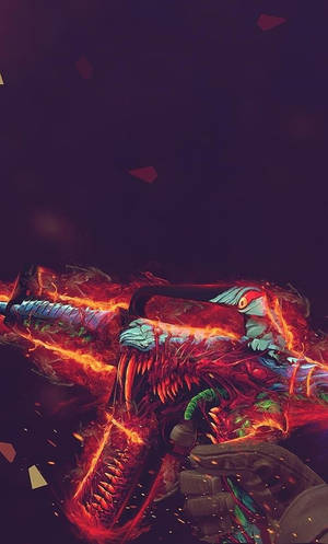 Colorful Rifle Cs Go Iphone Wallpaper