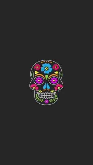 Colorful Skull And Crossbones Wallpaper