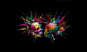 Colorful Skull I Love You Forever Wallpaper