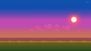 Colorful Sky 8 Bit Wallpaper