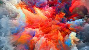 Colorful Smoke Explosion 4k Painting Wallpaper