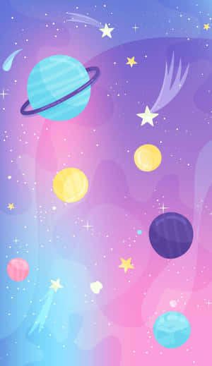 Colorful Space Illustration Wallpaper