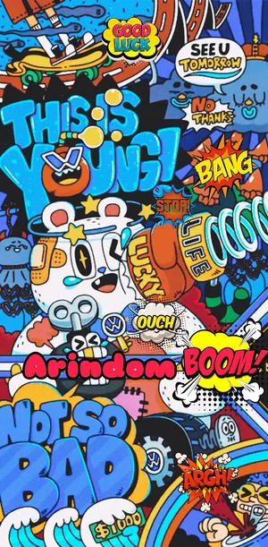 Colorful Street Art With The Word