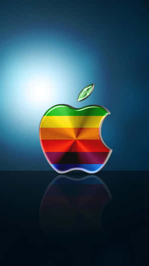 Colorful Stripes 3d Logo Amazing Apple Hd Iphone Wallpaper