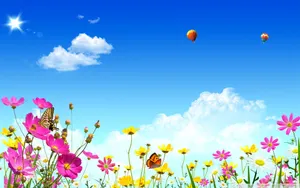 Colorful Wildflowers During Spring Wallpaper