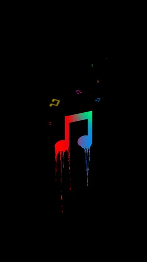 Colourful Musical Note 8k Phone Wallpaper