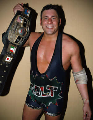 Colt Cabana Holding Nwa Domed Globe Championship Belt Wallpaper