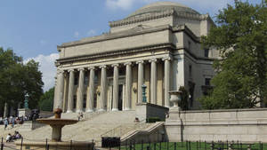 Columbia University Library During Daytime Wallpaper