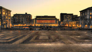 Columbia University Library Sunset Wallpaper