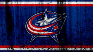 Columbus Blue Jackets Logo With Black Paint Wallpaper