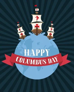 Columbus Day Earth Artwork Wallpaper