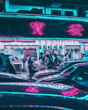Come Visit Hong Kong In A Vaporwave Dream Wallpaper