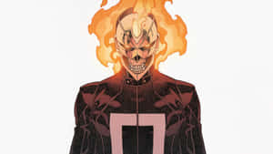 Comic Character Robbie Ghost Rider Fire Pfp Wallpaper