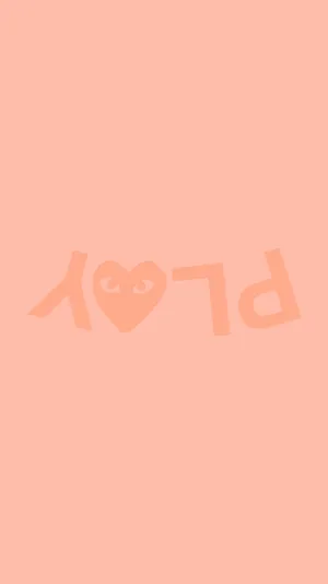 Comme Des Garçons Peach Logo Artwork Wallpaper