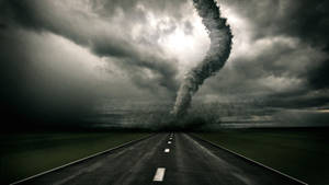 Compact Dark Cone Tornado Wallpaper