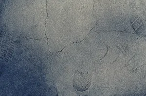 Concrete Texture Footprints On Cement Wallpaper