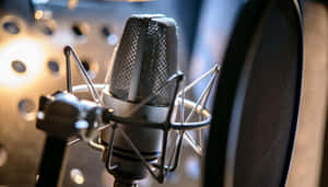 Condenser Microphone In The Studio Wallpaper