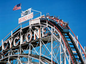 Coney Island Roller Coaster Wallpaper
