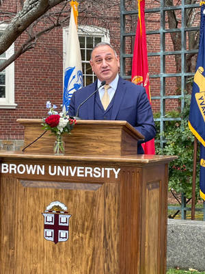 Congressman David Cicilline Speaking At Brown University Wallpaper