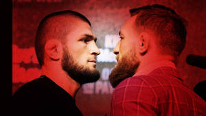 Conor Mcgregor And Khabib Nurmagomedov Face-off Wallpaper