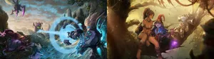 Conquer The Rift With This Intense League Of Legends Scene Wallpaper