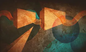 Contemporary Modern Abstract Stained Painting Wallpaper