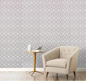 Contemporary Modern Circle Stencil Wall Wallpaper