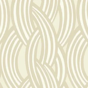 Contemporary Modern Wave Striped Wall Wallpaper