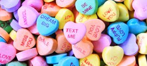 Conversation Heart Candies Wallpaper