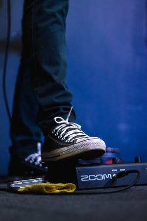 Converse Sneakers On Amplifier Wallpaper