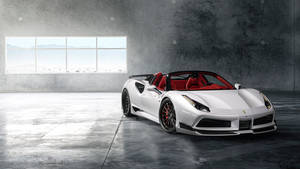 Convertible White Ferrari Wallpaper