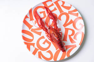 Cooked Crayfish In Plate Wallpaper