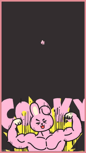 Cooky Bt21 Muscular Wallpaper