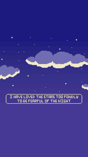 Cool Aesthetic Pixel Art Quote Wallpaper