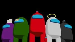 Cool Among Us 3d Models Wallpaper