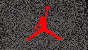Cool And Classic Red Jordan Sneaker Wallpaper