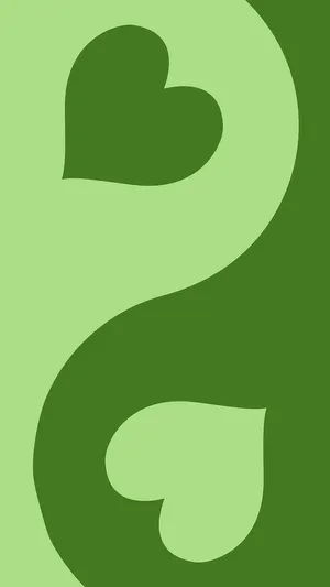 Cool And Trendy Mint Green Hearts Wallpaper