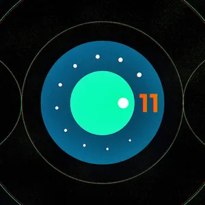 Cool Android 11 Circular Logo Wallpaper