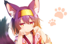 Cool Anime Fox In A Kimono Wallpaper