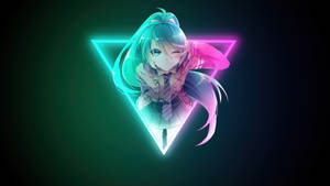 Cool Anime Girl Neon Lights Wallpaper