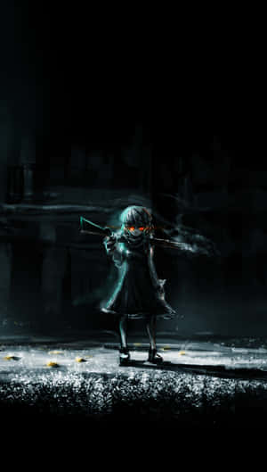 Cool Anime Iphone Little Girl Wallpaper