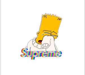 “cool Bart Simpson Supreme” Wallpaper