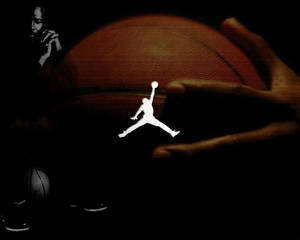 Cool Basketball White Jordan Logo Wallpaper