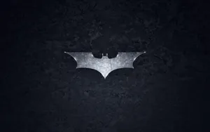 Cool Batman Silver Logo Desktop Wallpaper