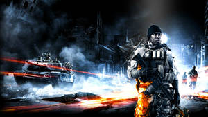 Cool Battlefield 3 Video Game Wrecked Buildings Wallpaper