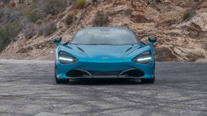 Cool Blue Mclaren Spyder Front Wallpaper