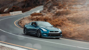 Cool Blue Nissan Gtr Car Wallpaper