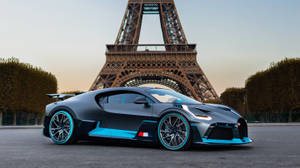 Cool Bugatti Car In Paris Wallpaper