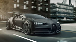 Cool Bugatti Chiron In Matte Black Wallpaper