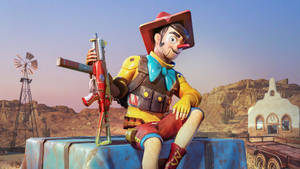 Cool Cartoon Character In The Desert Wallpaper